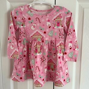 NWT The Children's Place Pink Christmas Dress - 12-18 Months